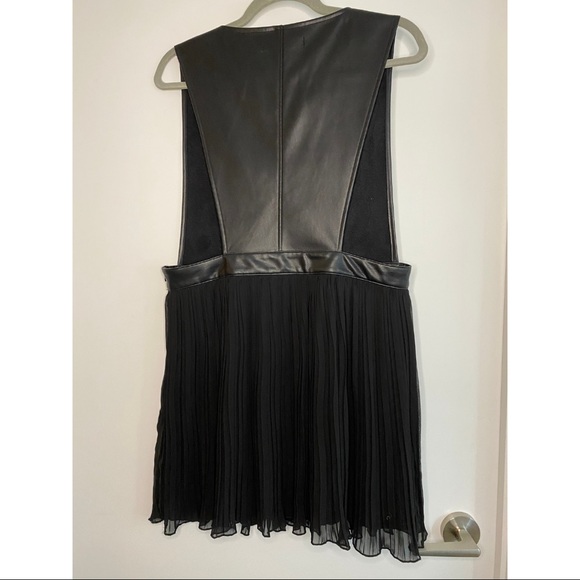 Zara Faux Leather + Electric Pleats Dress - Picture 2 of 2